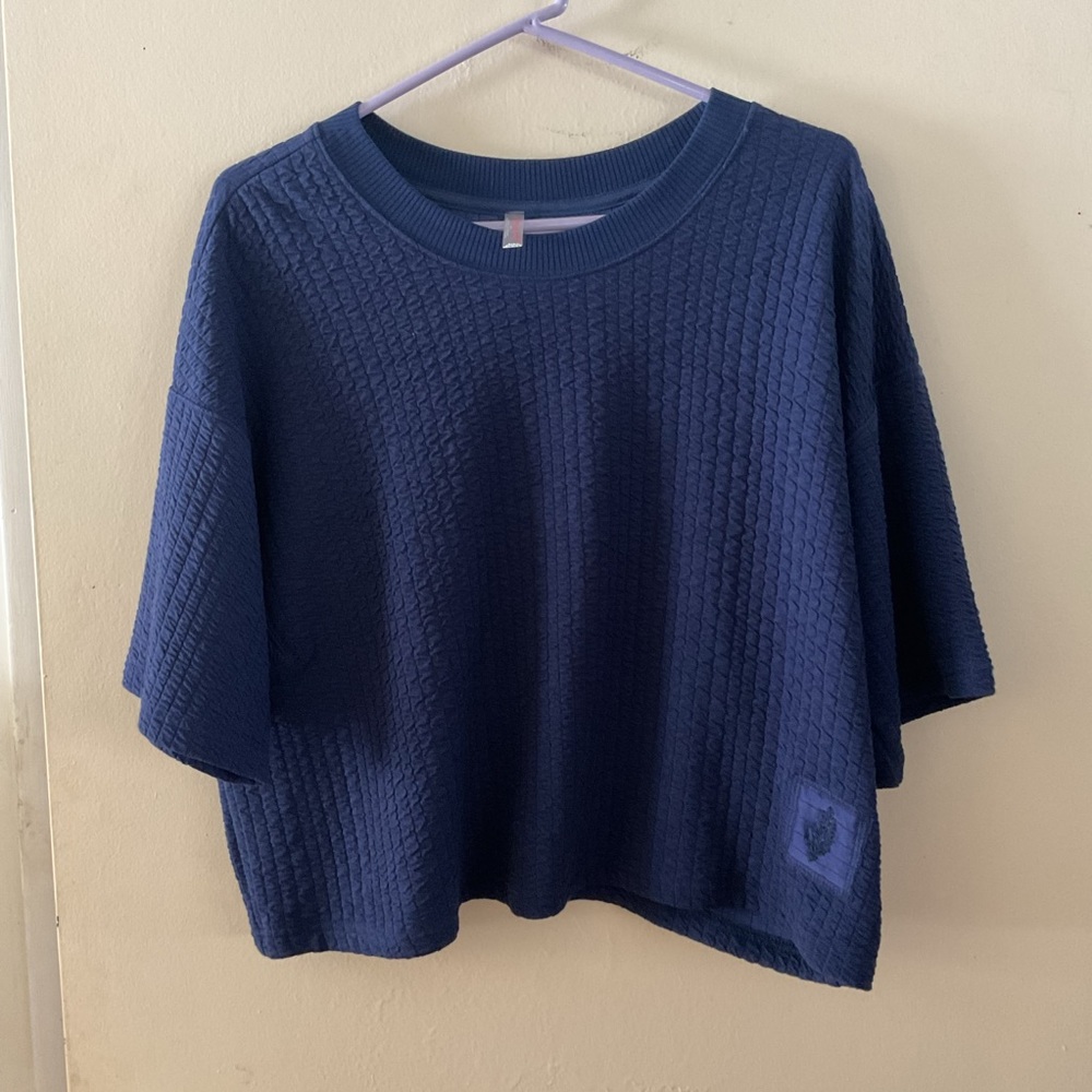 FREE PEOPLE, FREE MOVEMENT, INSPIRE TEXTURE TEE
